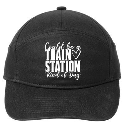 Could Be A Train Station Kind Of Day 7-Panel Snapback Hat