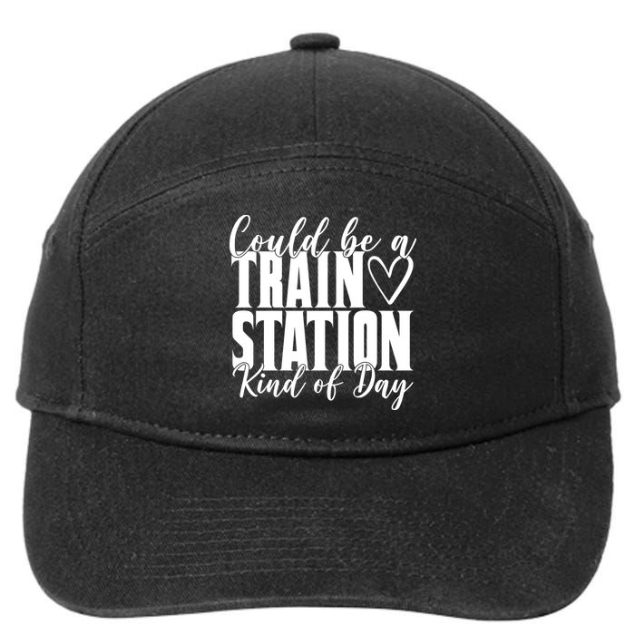 Could Be A Train Station Kind Of Day 7-Panel Snapback Hat