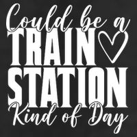 Could Be A Train Station Kind Of Day Large Microfiber Waffle Golf Towel