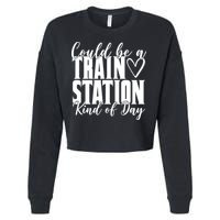 Could Be A Train Station Kind Of Day Cropped Pullover Crew