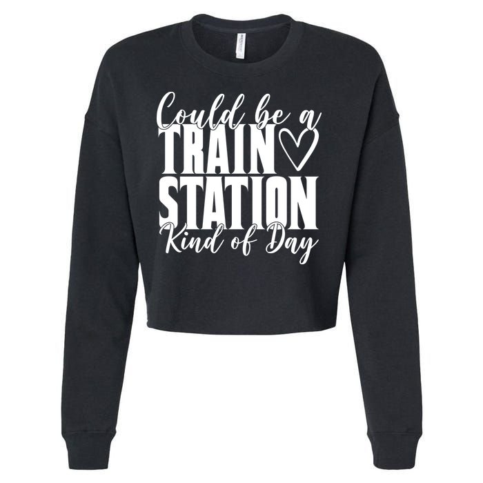 Could Be A Train Station Kind Of Day Cropped Pullover Crew