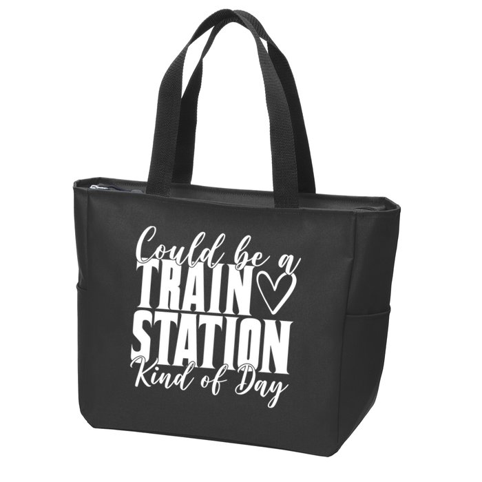 Could Be A Train Station Kind Of Day Zip Tote Bag