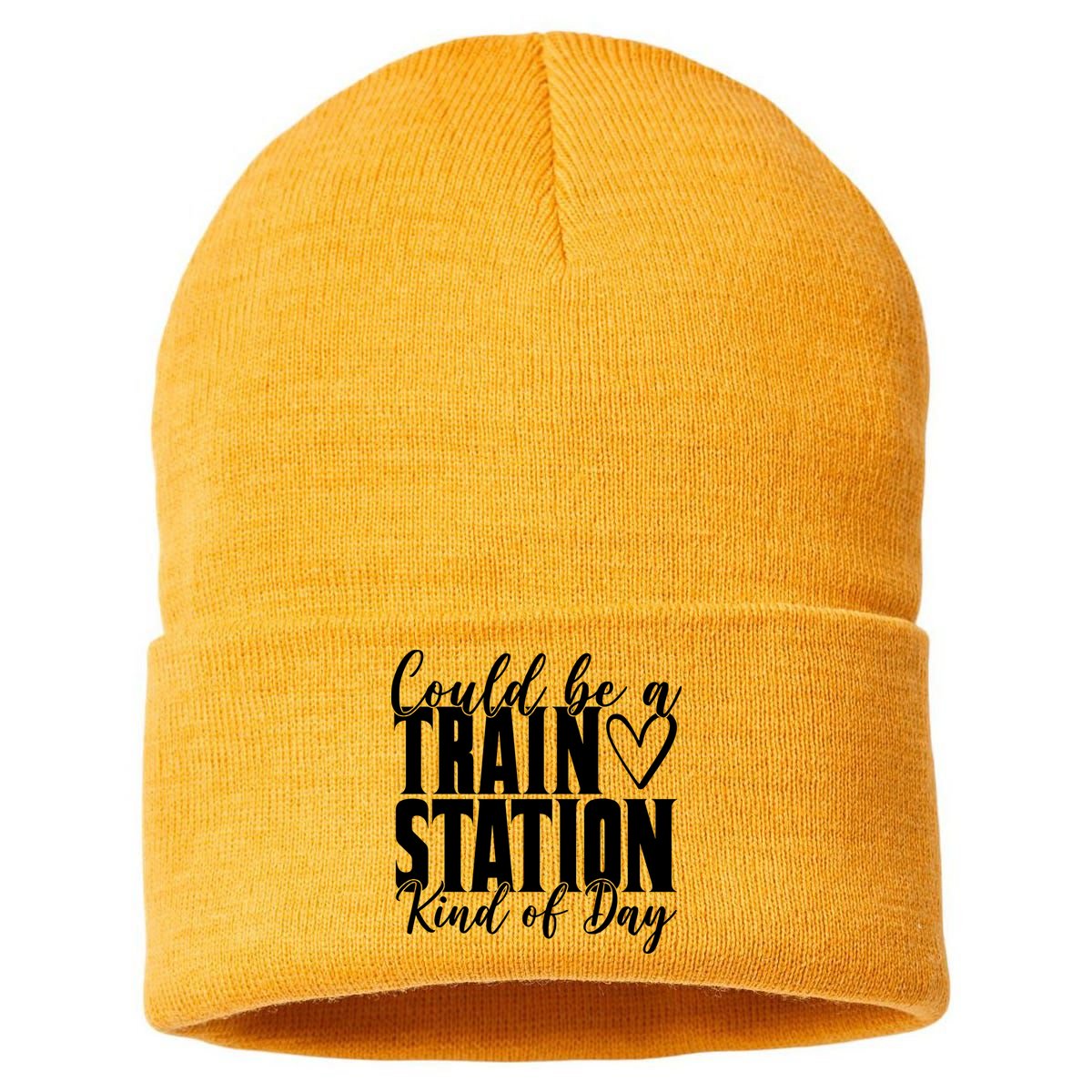 Could Be A Train Station Kind Of Day Sustainable Knit Beanie