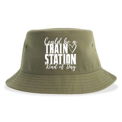 Could Be A Train Station Kind Of Day Sustainable Bucket Hat