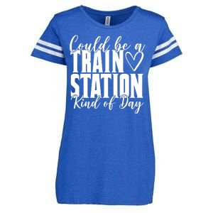 Could Be A Train Station Kind Of Day Enza Ladies Jersey Football T-Shirt