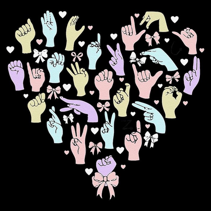 Coquette Bow ASL Heart Hand Sign Language Interpreter Deaf Daily Commute Backpack