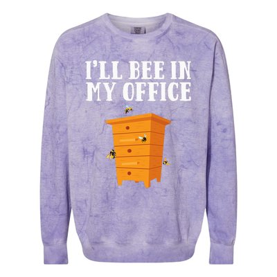 Cool Beekeeper Art Beekeeping Bee Lover Honeybee Colorblast Crewneck Sweatshirt