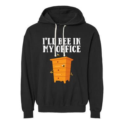 Cool Beekeeper Art Beekeeping Bee Lover Honeybee Garment-Dyed Fleece Hoodie