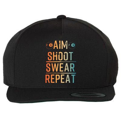 Cool Billiard Art For Pool Player Billiards 8 Ball Wool Snapback Cap