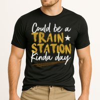 Could Be A Train Station Kind Of Day Womens Cooling Performance Crew T-Shirt
