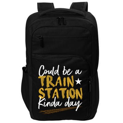 Could Be A Train Station Kind Of Day Womens Impact Tech Backpack