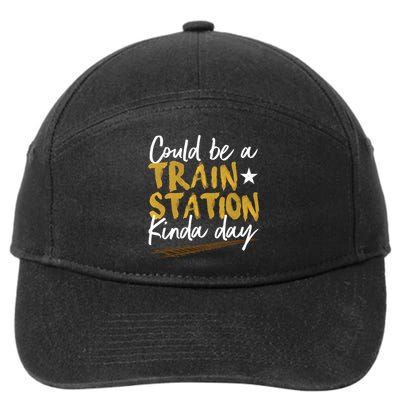 Could Be A Train Station Kind Of Day Womens 7-Panel Snapback Hat