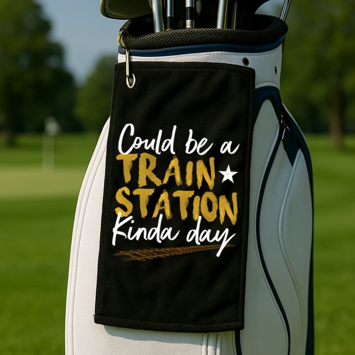 Could Be A Train Station Kind Of Day Womens Golf Towel