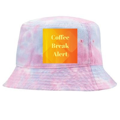 Coffee Break Alert Premium Tie-Dyed Bucket Hat