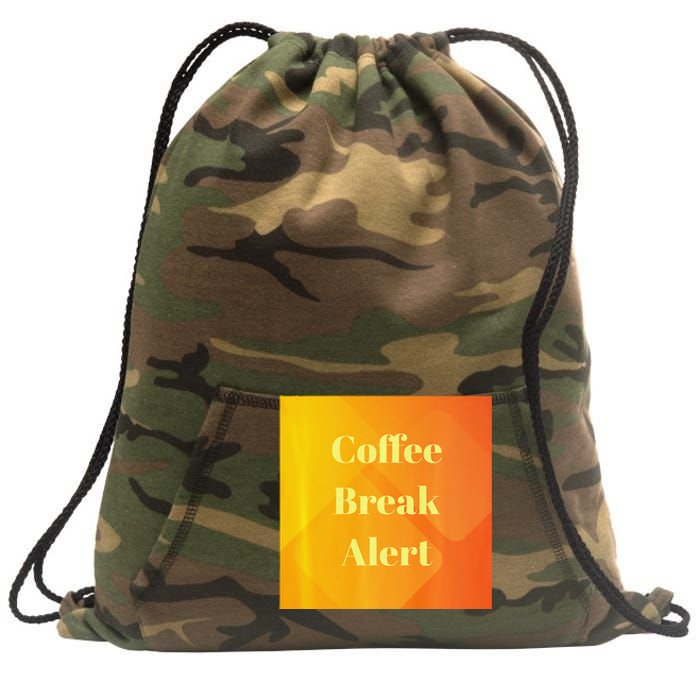 Coffee Break Alert Premium Sweatshirt Cinch Pack Bag