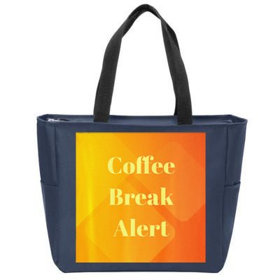 Coffee Break Alert Premium Zip Tote Bag