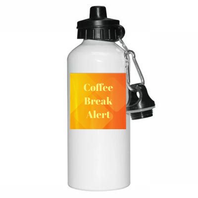 Coffee Break Alert Premium Aluminum Water Bottle