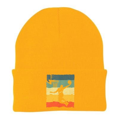 Cool Basketball Art For Men Women Vintage Basketball Player Knit Cap Winter Beanie