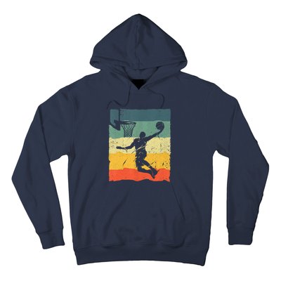 Cool Basketball Art For Men Women Vintage Basketball Player Hoodie