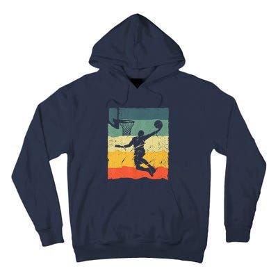 Cool Basketball Art For Men Women Vintage Basketball Player Tall Hoodie