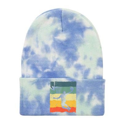 Cool Basketball Art For Men Women Vintage Basketball Player Tie Dye 12in Knit Beanie