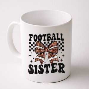 Coquette Bow American Football Sister Game Day Thanksgiving Gift Coffee Mug