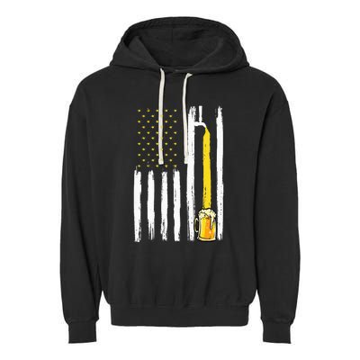 Craft Beer American Flag USA 4th Of July Brewery America Garment-Dyed Fleece Hoodie