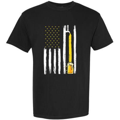 Craft Beer American Flag USA 4th Of July Brewery America Garment-Dyed Heavyweight T-Shirt