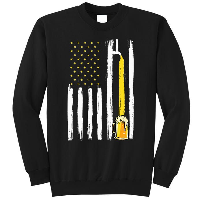 Craft Beer American Flag USA 4th Of July Brewery America Sweatshirt