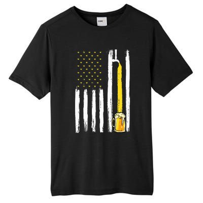 Craft Beer American Flag USA 4th Of July Brewery America Tall Fusion ChromaSoft Performance T-Shirt