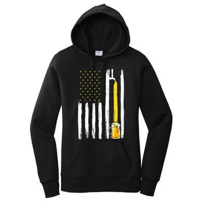 Craft Beer American Flag USA 4th Of July Brewery America Women's Pullover Hoodie