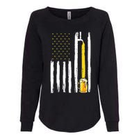 Craft Beer American Flag USA 4th Of July Brewery America Womens California Wash Sweatshirt