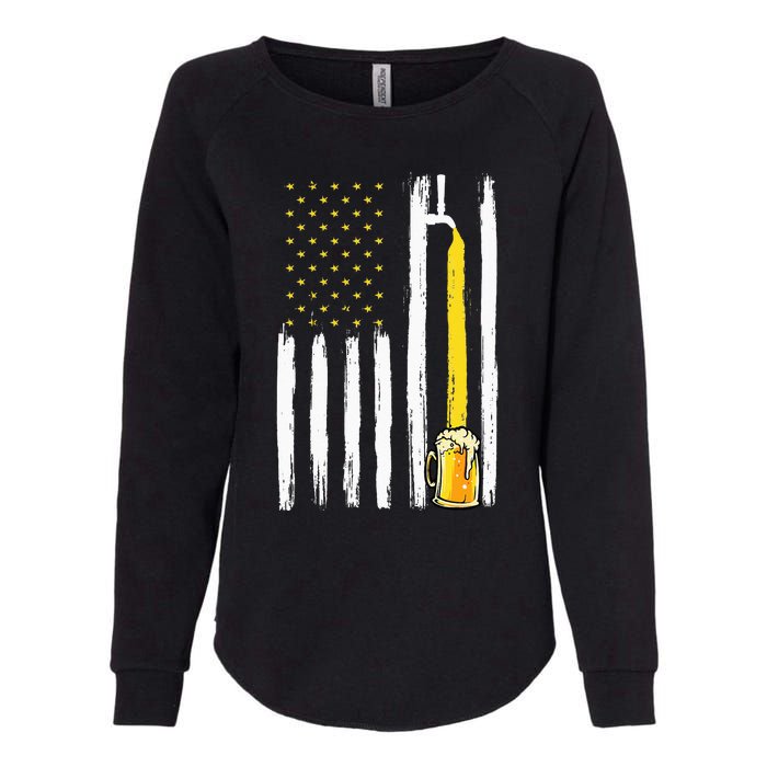 Craft Beer American Flag USA 4th Of July Brewery America Womens California Wash Sweatshirt