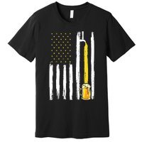 Craft Beer American Flag USA 4th Of July Brewery America Premium T-Shirt