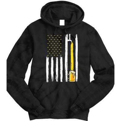 Craft Beer American Flag USA 4th Of July Brewery America Tie Dye Hoodie