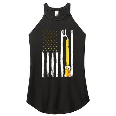 Craft Beer American Flag USA 4th Of July Brewery America Women's Perfect Tri Rocker Tank