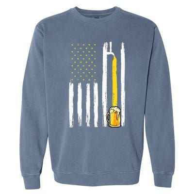 Craft Beer American Flag USA 4th Of July Brewery America Garment-Dyed Sweatshirt