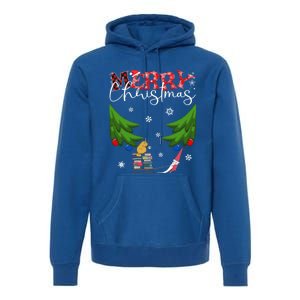 Cat Books And Coffee Funny Gnome And Christmas Tree 1970s Family Gift Premium Hoodie