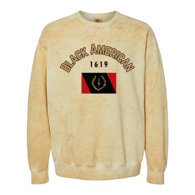 Cute Black American 1619 Black Afro American Heritage Flag Colorblast Crewneck Sweatshirt