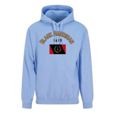 Cute Black American 1619 Black Afro American Heritage Flag Unisex Surf Hoodie