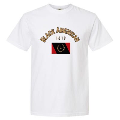 Cute Black American 1619 Black Afro American Heritage Flag Garment-Dyed Heavyweight T-Shirt