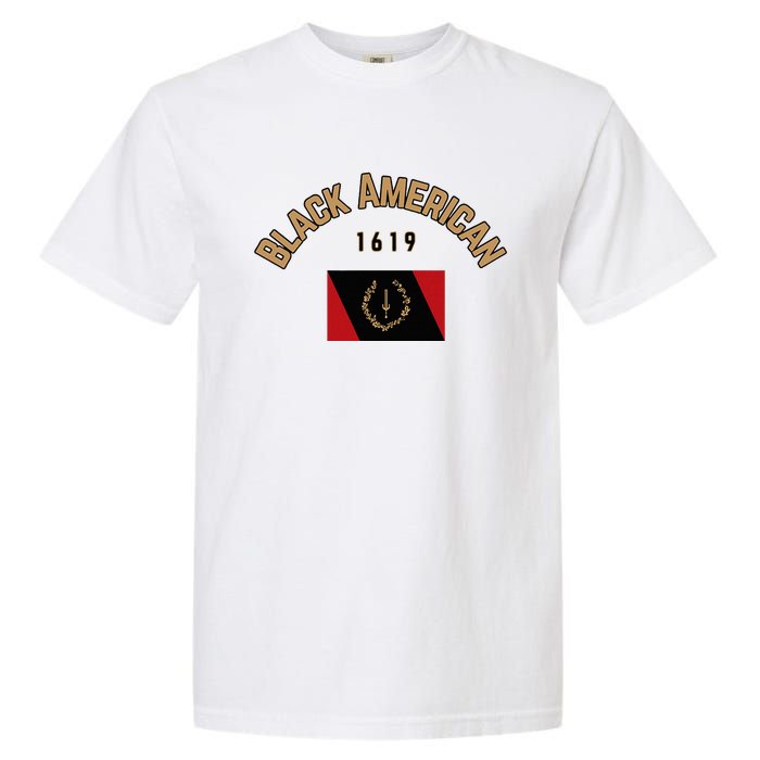 Cute Black American 1619 Black Afro American Heritage Flag Garment-Dyed Heavyweight T-Shirt