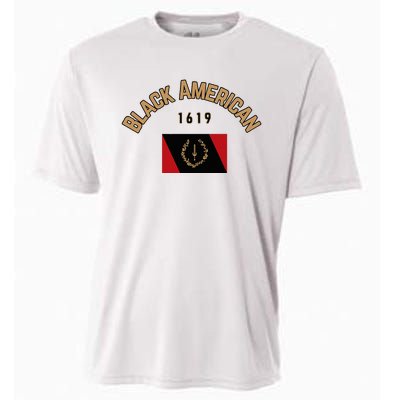 Cute Black American 1619 Black Afro American Heritage Flag Cooling Performance Crew T-Shirt