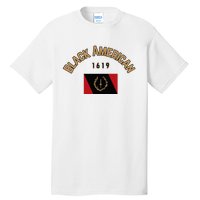 Cute Black American 1619 Black Afro American Heritage Flag Tall T-Shirt