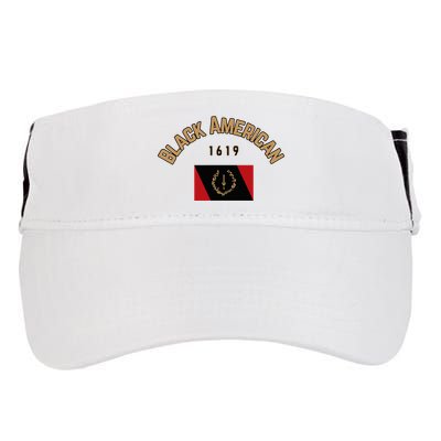 Cute Black American 1619 Black Afro American Heritage Flag Adult Drive Performance Visor