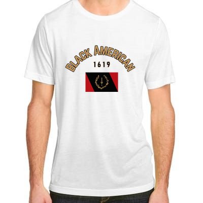 Cute Black American 1619 Black Afro American Heritage Flag Adult ChromaSoft Performance T-Shirt