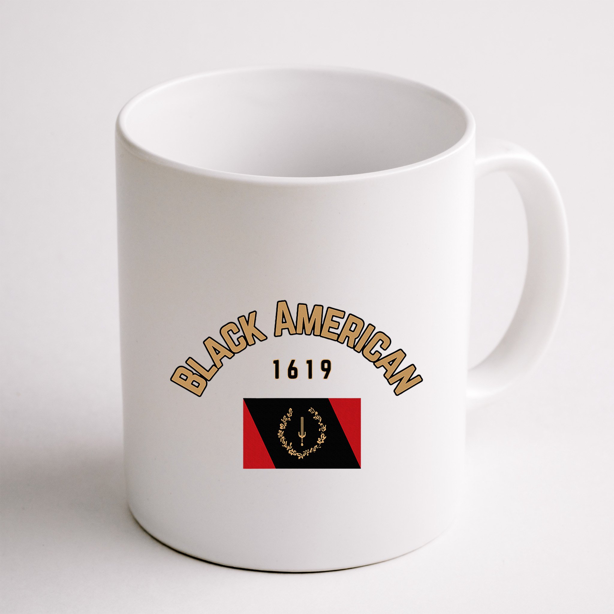 Cute Black American 1619 Black Afro American Heritage Flag Mug