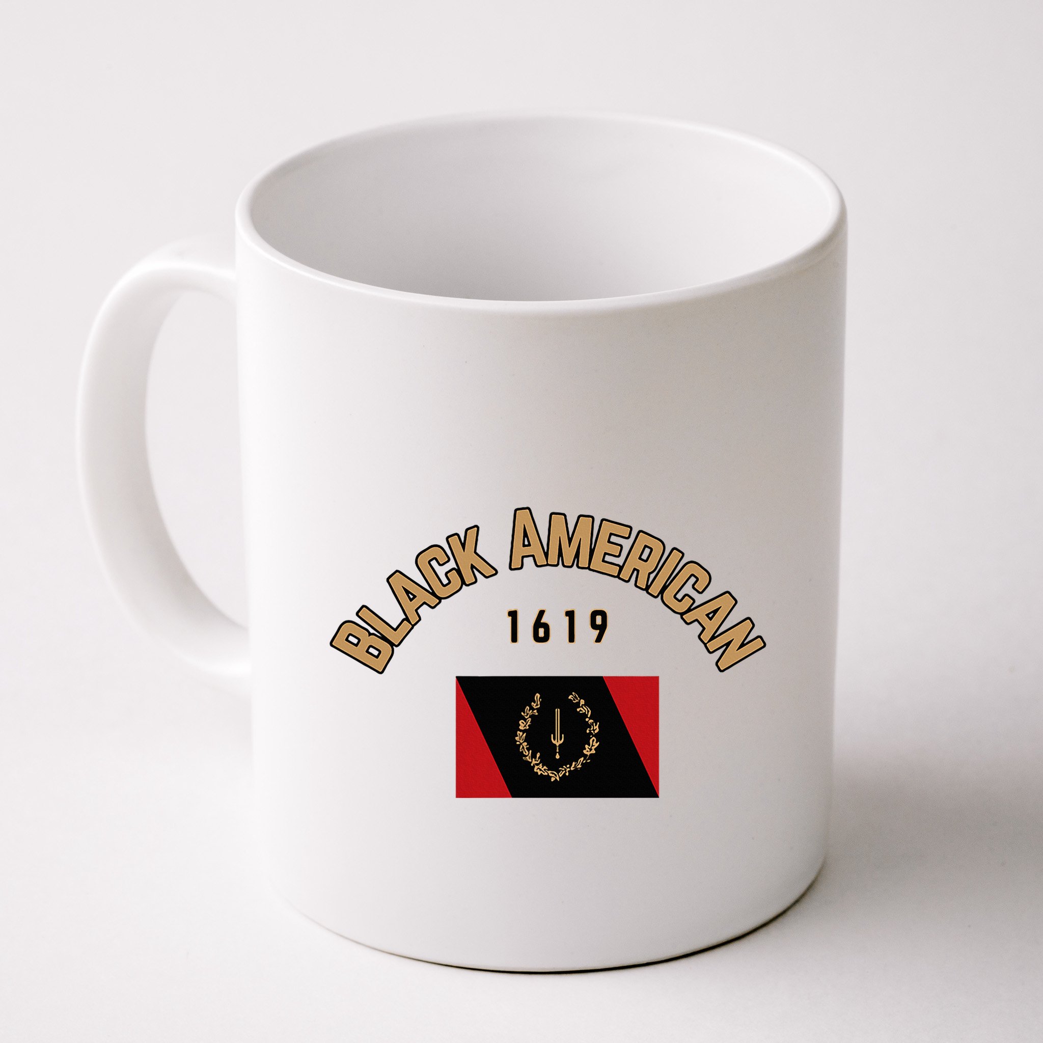 Cute Black American 1619 Black Afro American Heritage Flag Mug