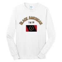 Cute Black American 1619 Black Afro American Heritage Flag Tall Long Sleeve T-Shirt