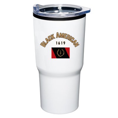 Cute Black American 1619 Black Afro American Heritage Flag Tumbler